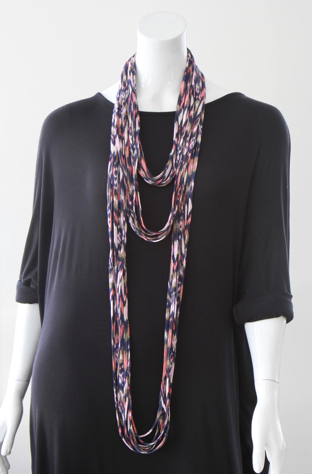 Coral and Pink infinity Scarf &#39;Flurries&#39;