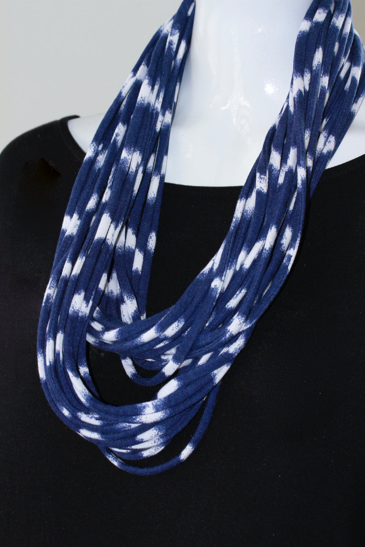 Blue and White Tie Dye Print &#39;Shibori&#39;