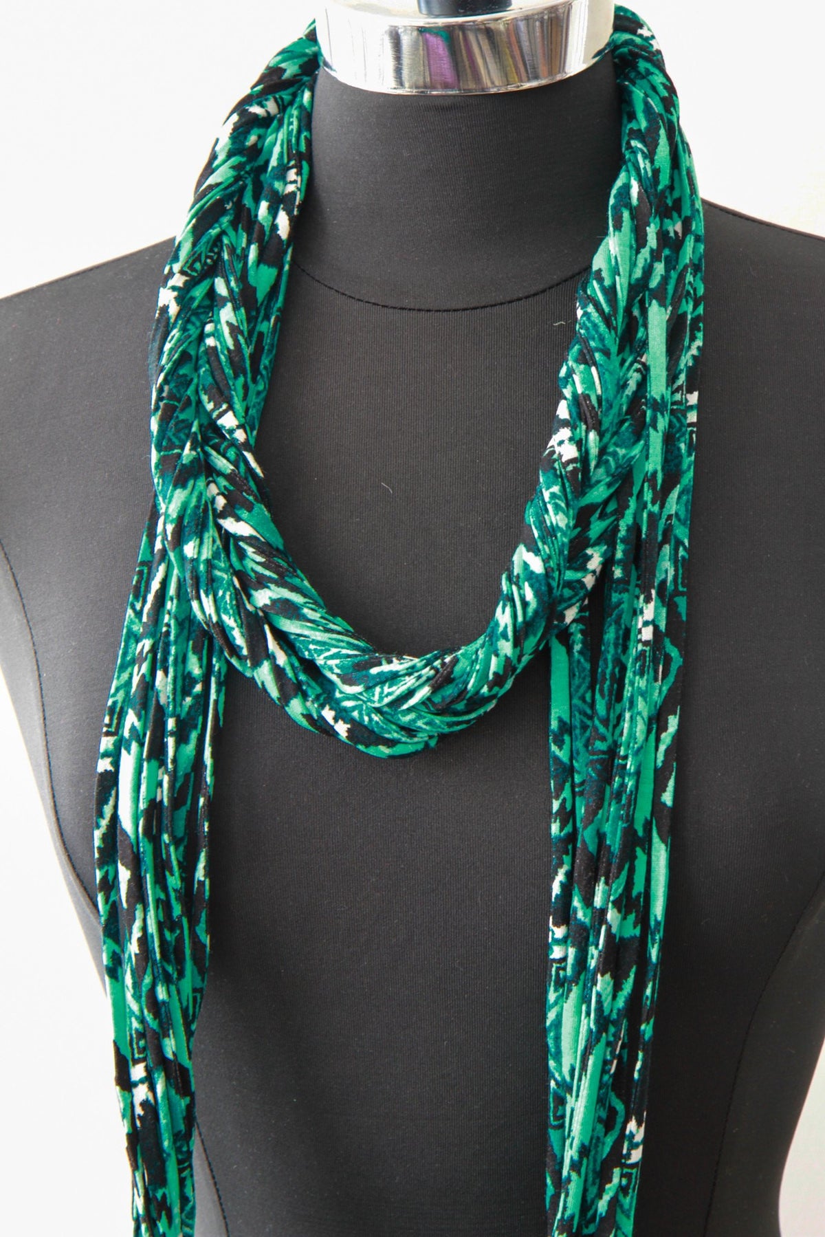 Teal Scarf or Jewelry for Women. Made in Canada