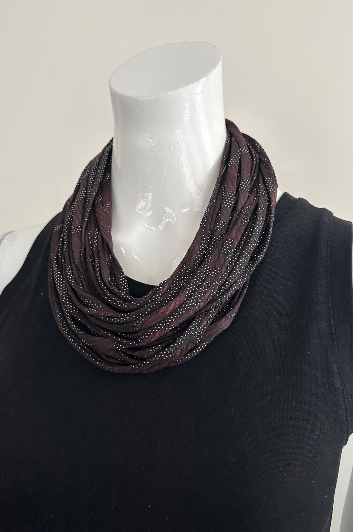 Infinity Scarf Necklace in Eggplant &#39;Aubergine&#39;