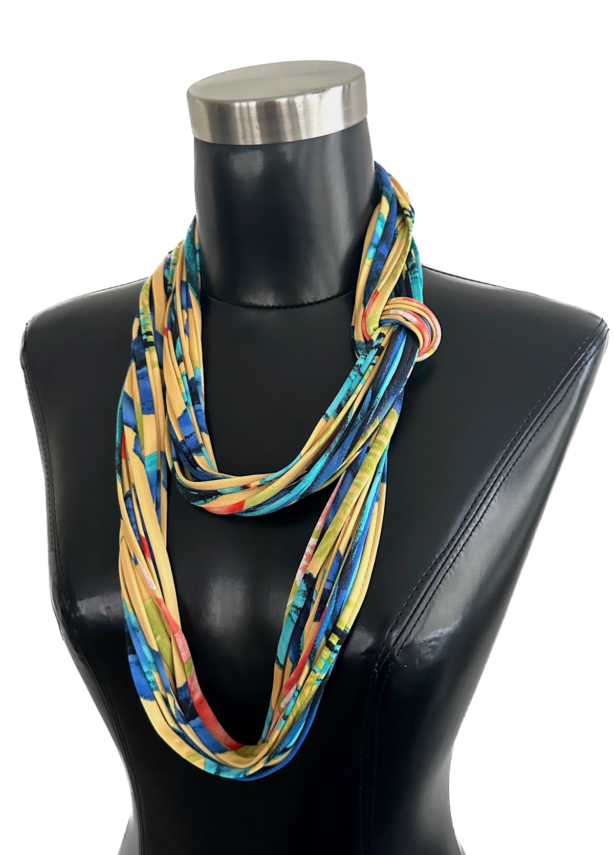 Blue Scarf Necklace by Necknots