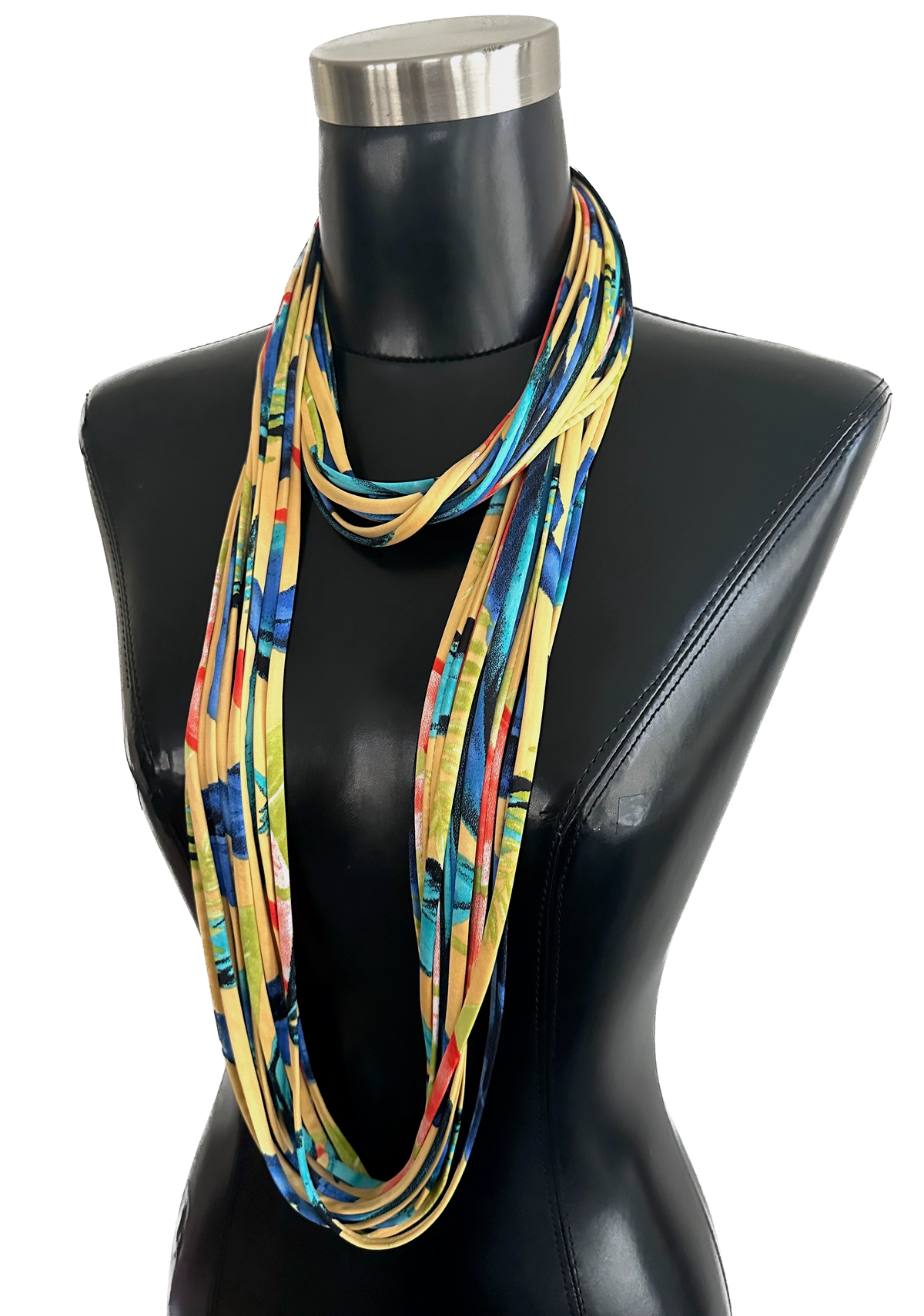 Blue Scarf Necklace by Necknots