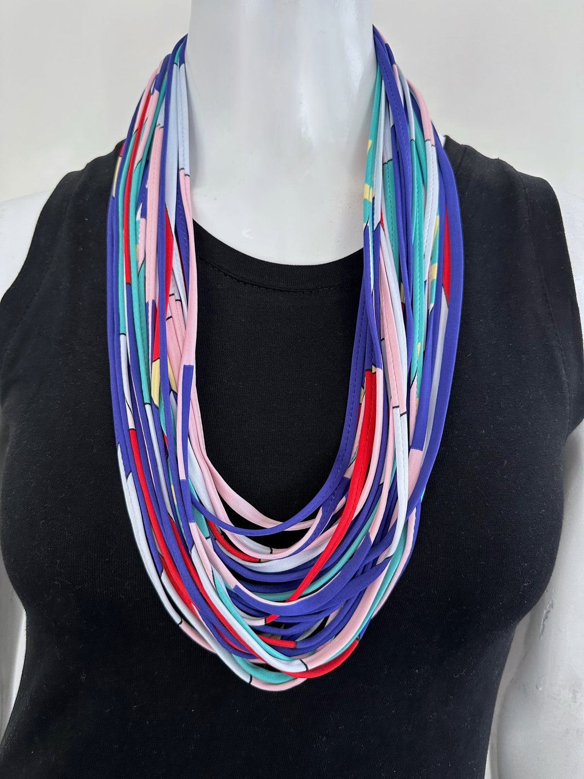 Bright Colorblock Infinity Scarf or Necklace &#39;Color Bomb&#39;