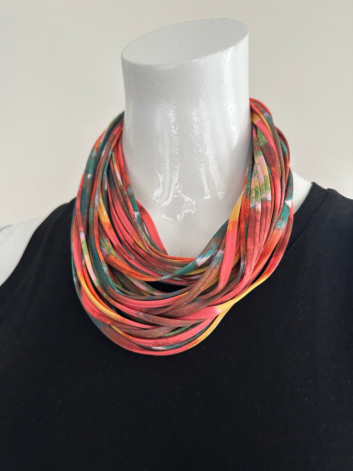 Infinity Scarf Necklace in Coral &#39;City Coral&#39;