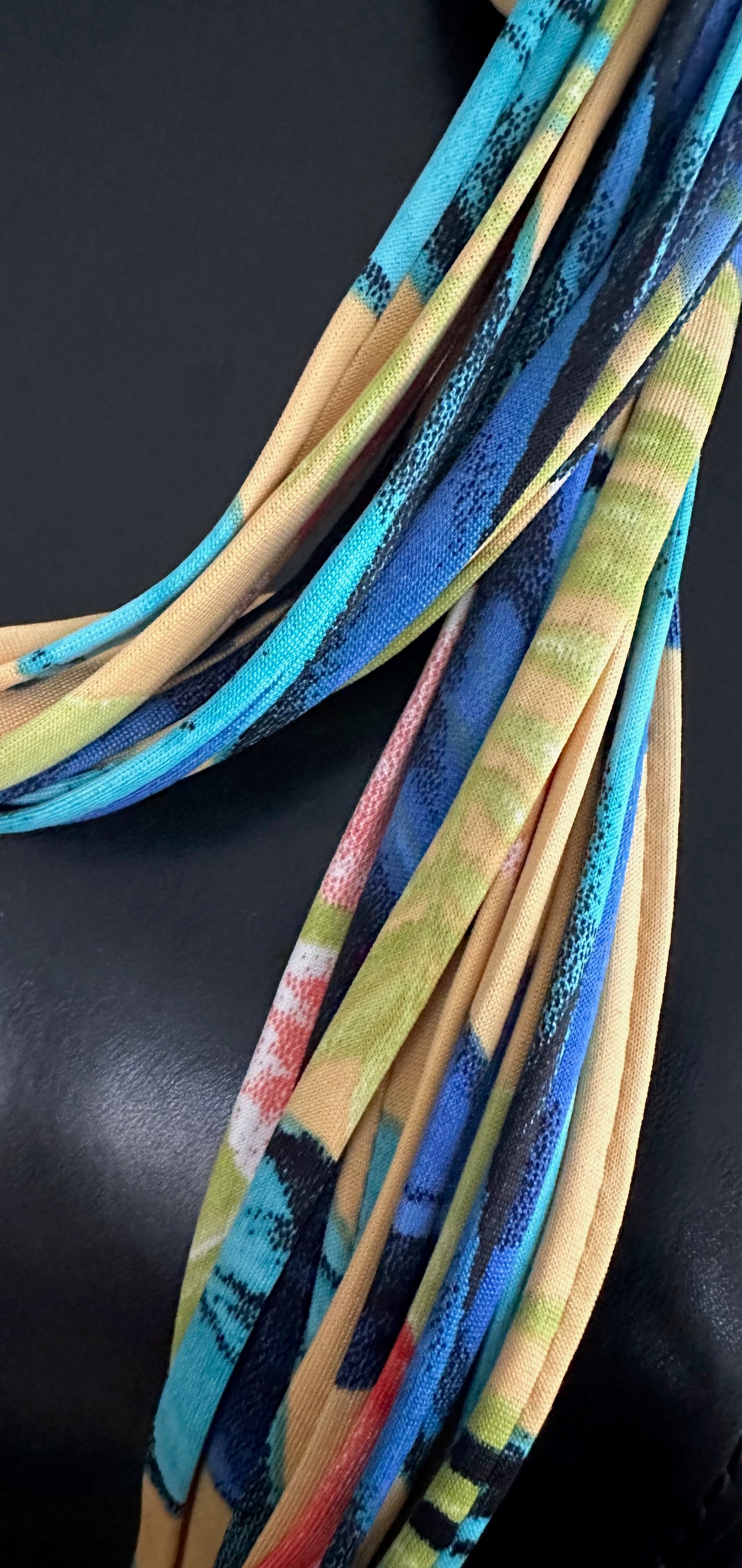 Blue Scarf Necklace by Necknots