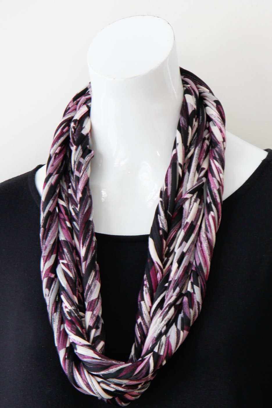 Purple and Black Infinity Scarf &#39;Grapevine&#39;