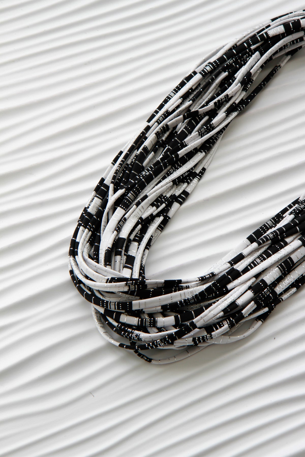 Black and White Infinity Scarf for Women &#39;Beam&#39;