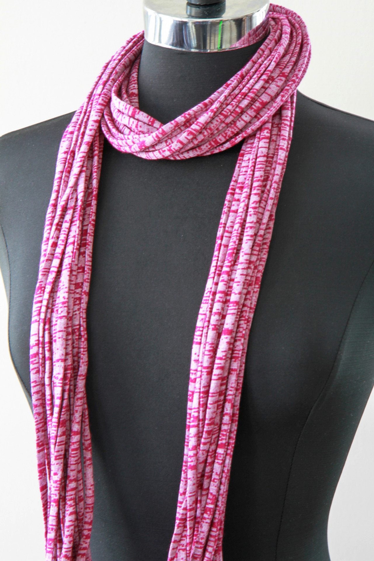 Heathered Cranberry Pink Infinity Scarf for Women