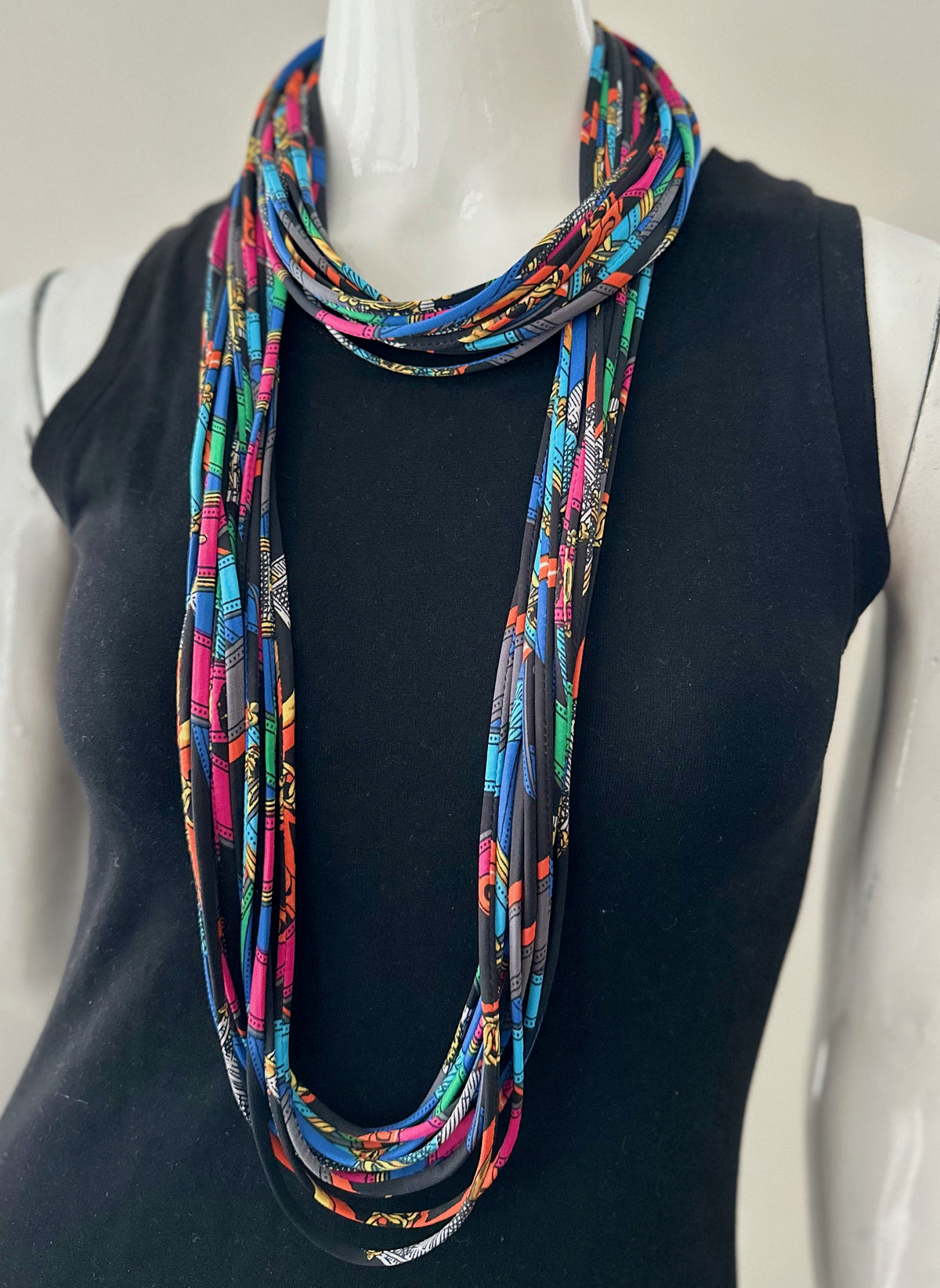 Multi-Color Infinity Scarf Necklace &#39;Kaleidoscope&#39;