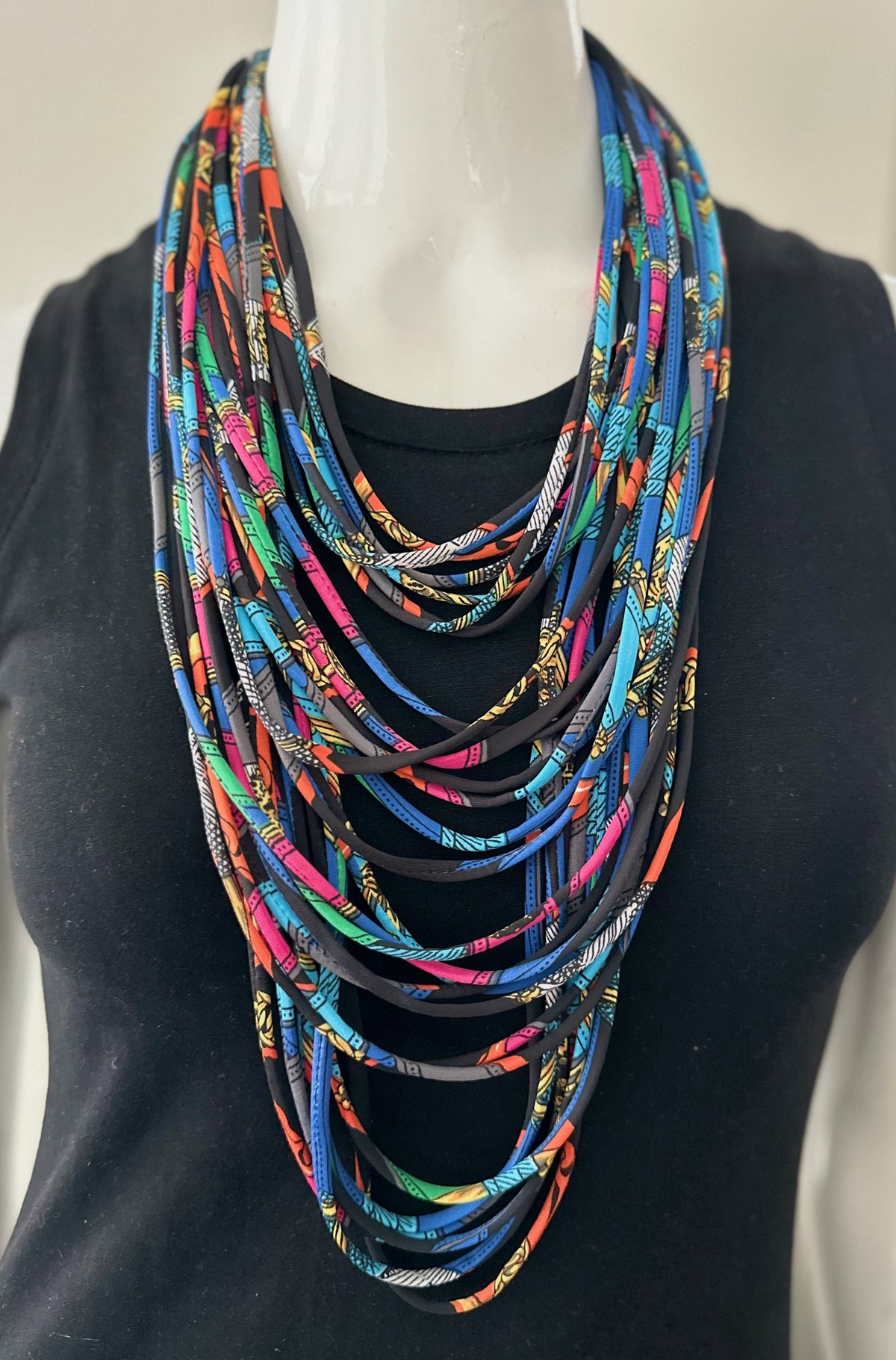 Multi-Color Infinity Scarf Necklace &#39;Kaleidoscope&#39;