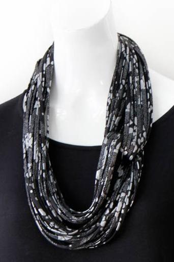 Infinity Scarf in Black and Silver  &#39;Meteorite&#39;