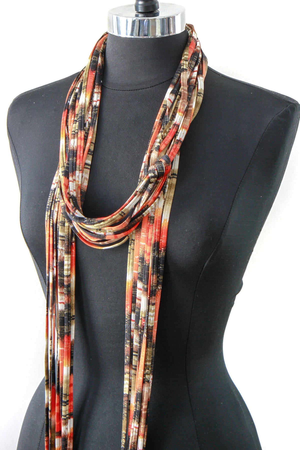 Orange Infinity Scarf Necklace &#39;Ginger Spice&#39;