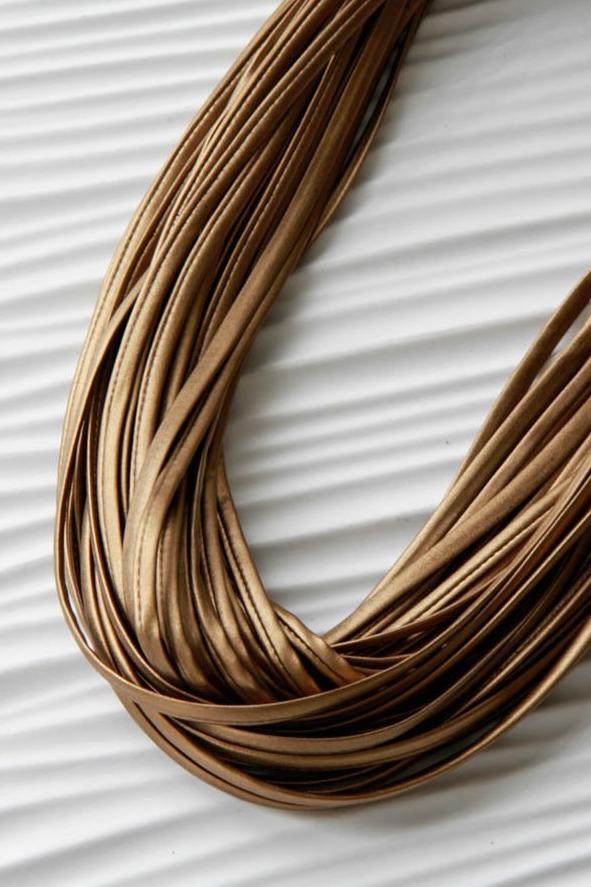 Infinity Scarf in Vegan Leather &#39;Antique Brass&#39;