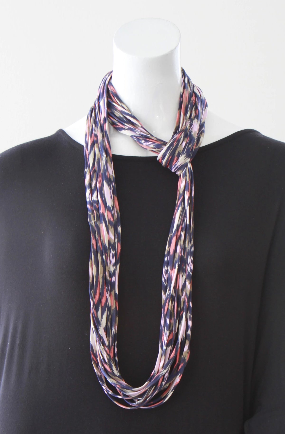 Coral and Pink infinity Scarf &#39;Flurries&#39;