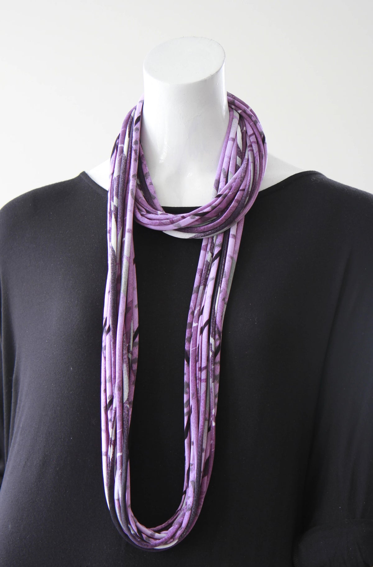 Purple Gray Infinity Scarf &#39;Sunday Best&#39;
