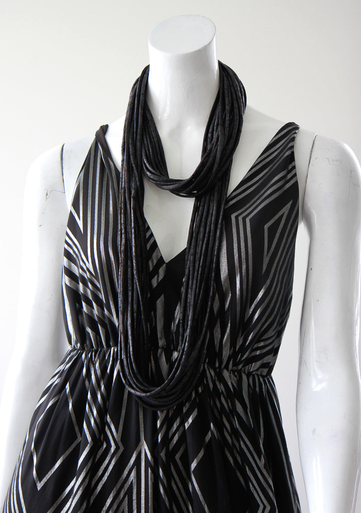 Black Vegan Leather &#39;Cracked Leather&#39;