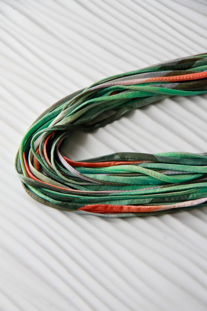 Infinity Scarf in Orange and Green &#39;Retro&#39;