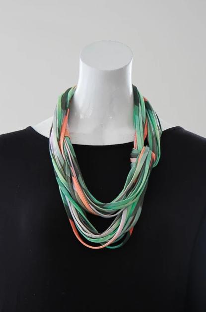 Infinity Scarf in Orange and Green &#39;Retro&#39;
