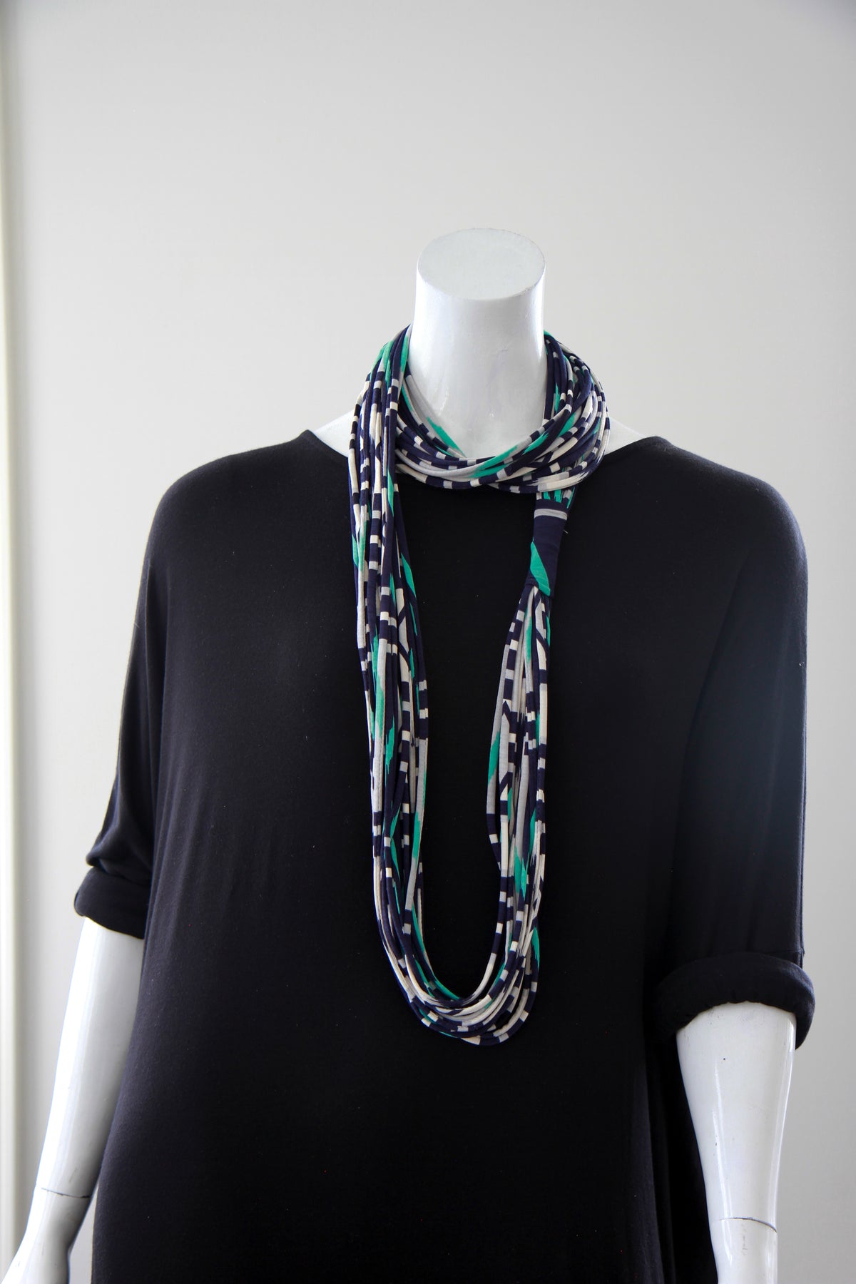Infinity Scarf in Blue and Turquoise &quot;Glow&quot;