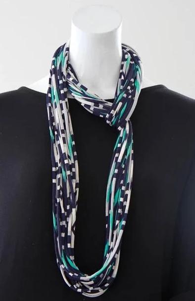Infinity Scarf in Blue and Turquoise &quot;Glow&quot;