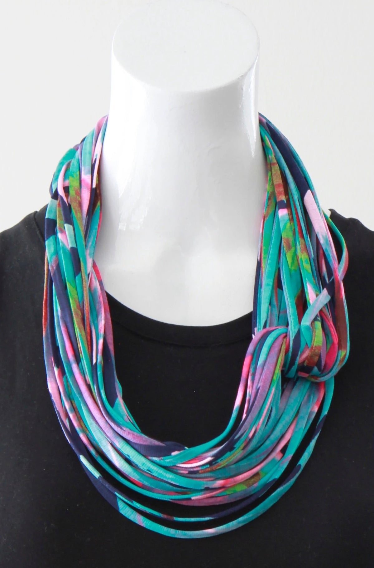 &#39;Full Bloom&#39; Multi-Coloured Infinity Scarf Necklace