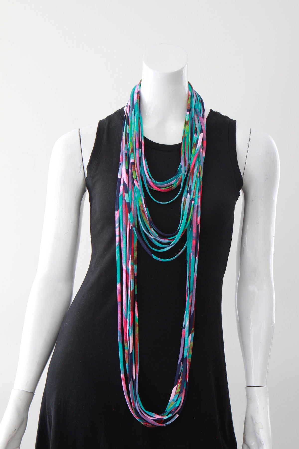 &#39;Full Bloom&#39; Multi-Coloured Infinity Scarf Necklace