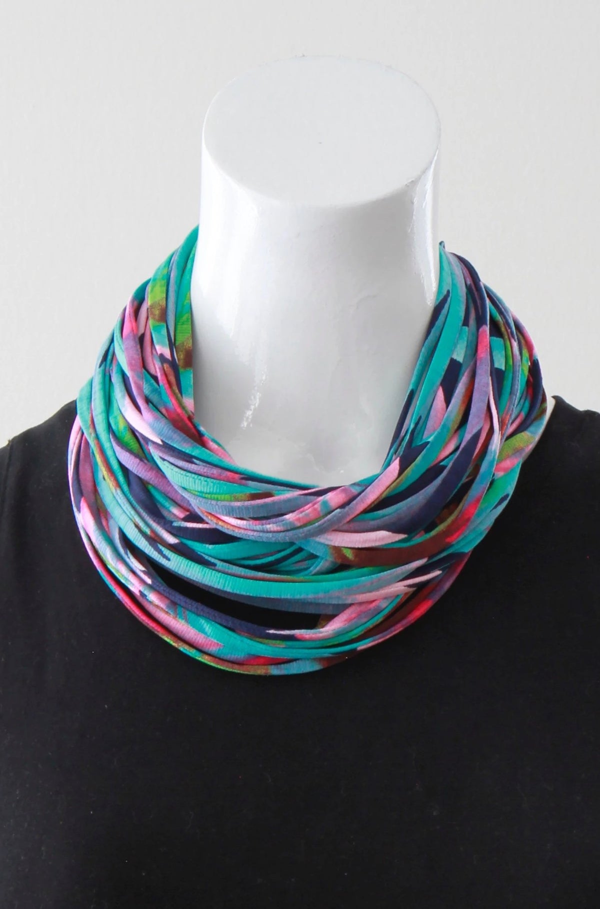 &#39;Full Bloom&#39; Multi-Coloured Infinity Scarf Necklace