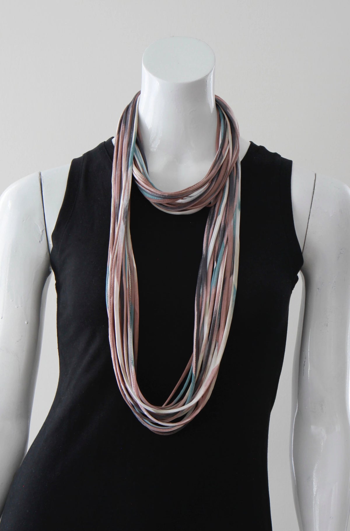 MAUVE INFINITY SCARF NECKLACE
