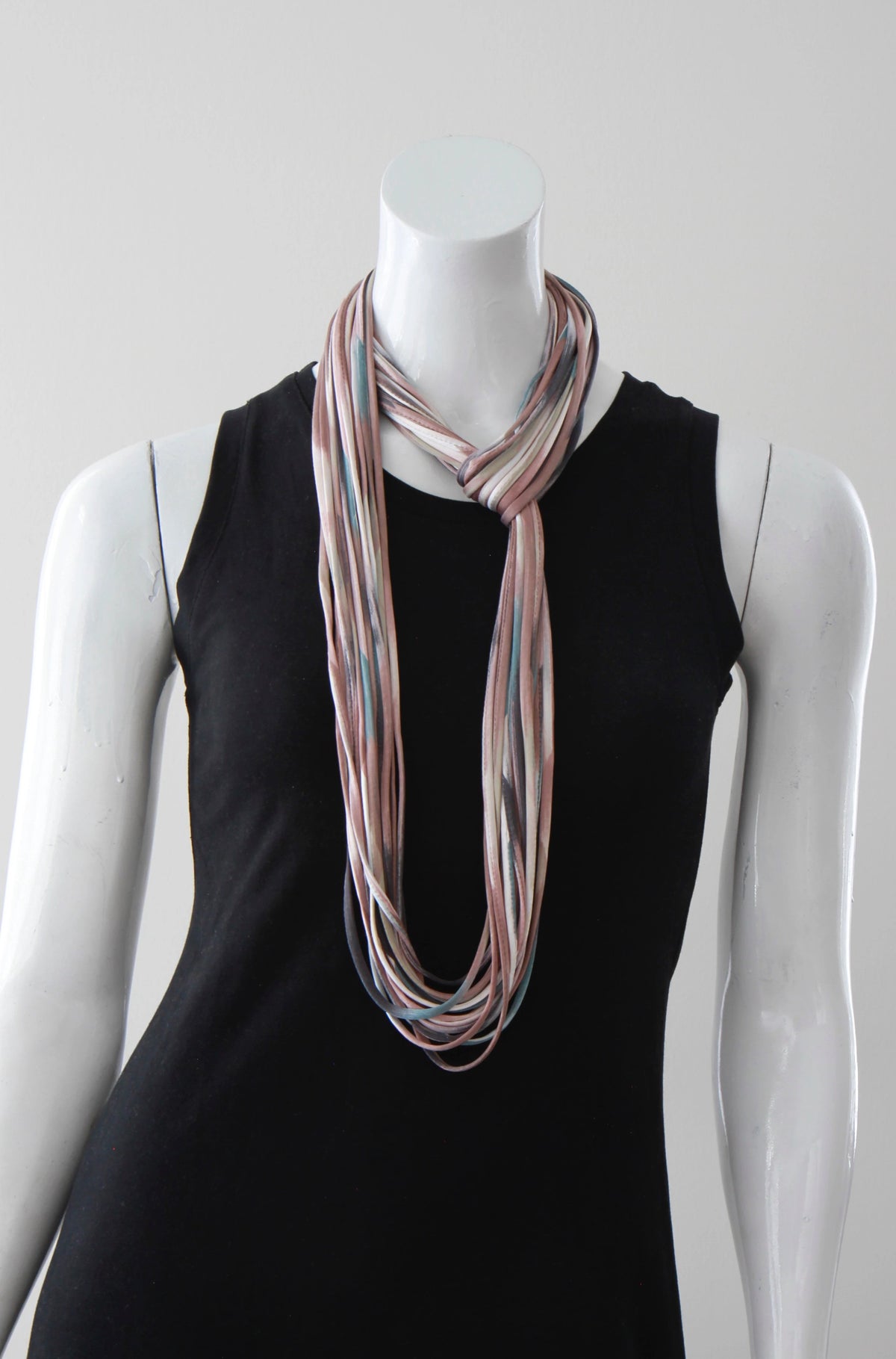 MAUVE INFINITY SCARF NECKLACE
