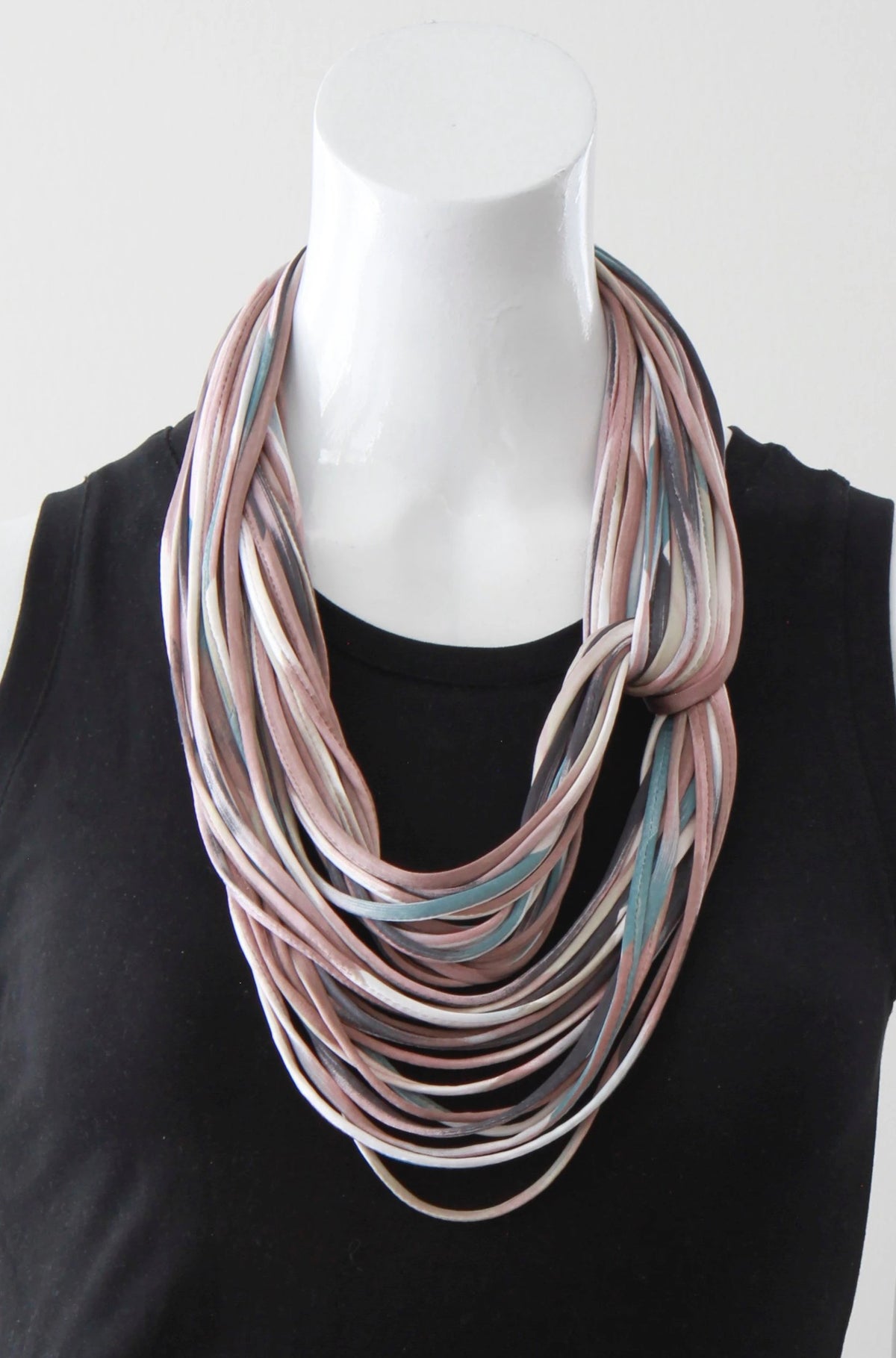 MAUVE INFINITY SCARF NECKLACE