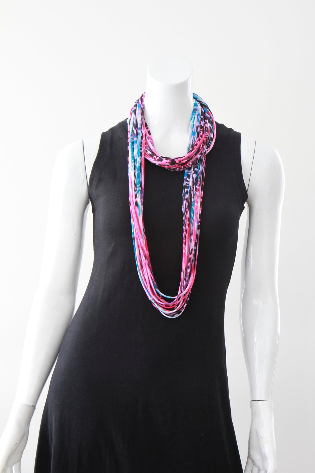 Bright Infinity Scarf Necklace in &#39;Bubble Gum&#39;