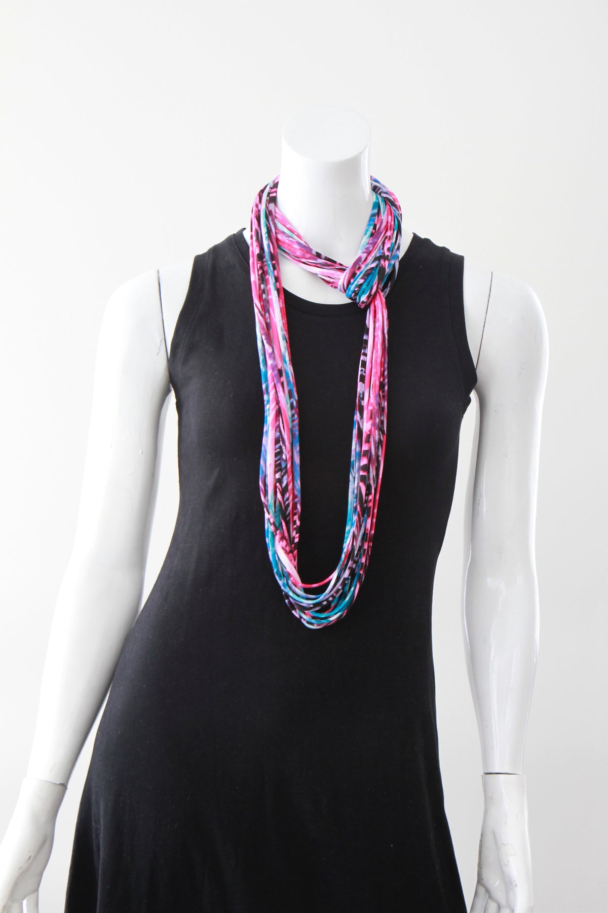 Bright Infinity Scarf Necklace in &#39;Bubble Gum&#39;