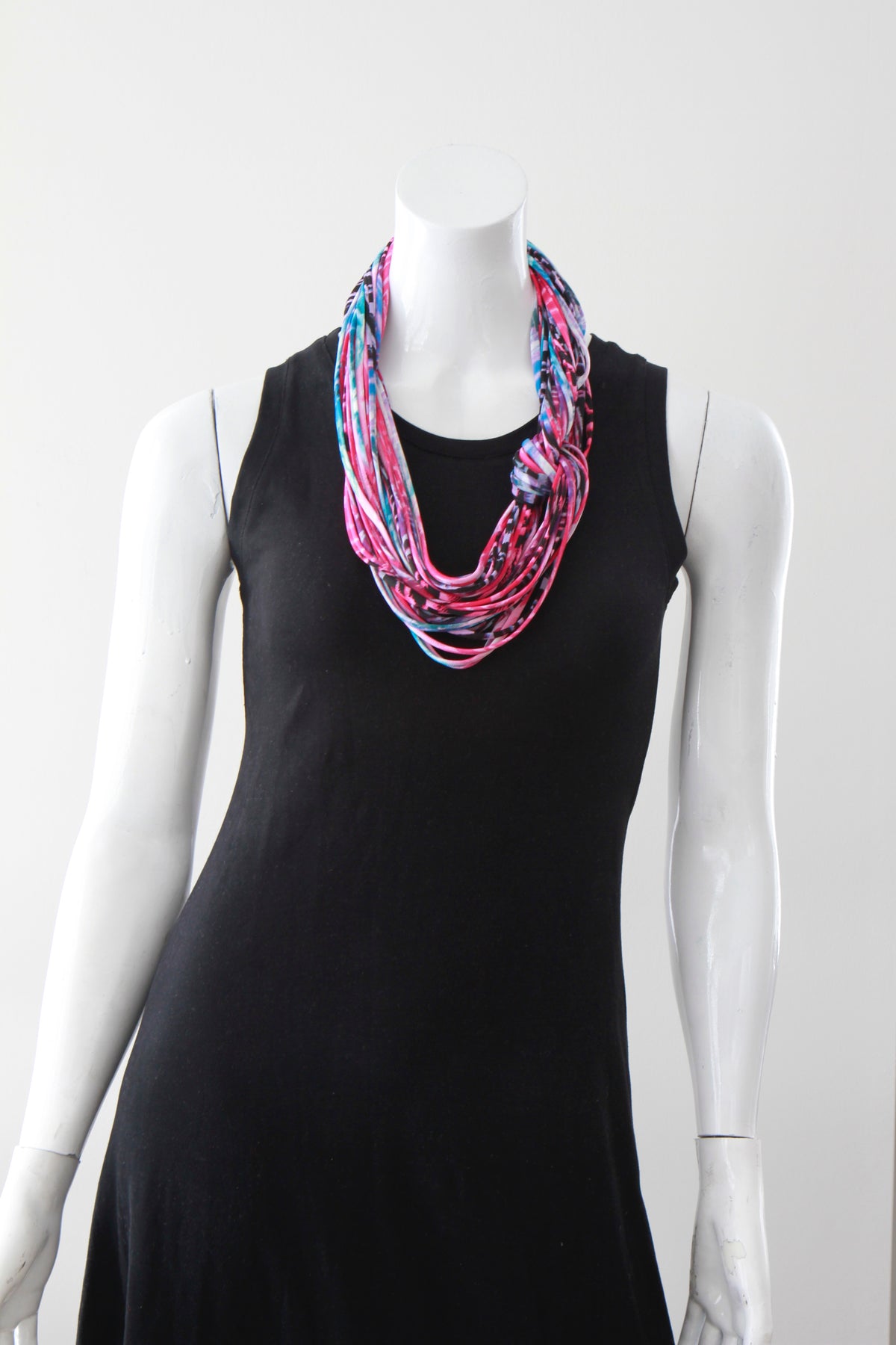 Bright Infinity Scarf Necklace in &#39;Bubble Gum&#39;