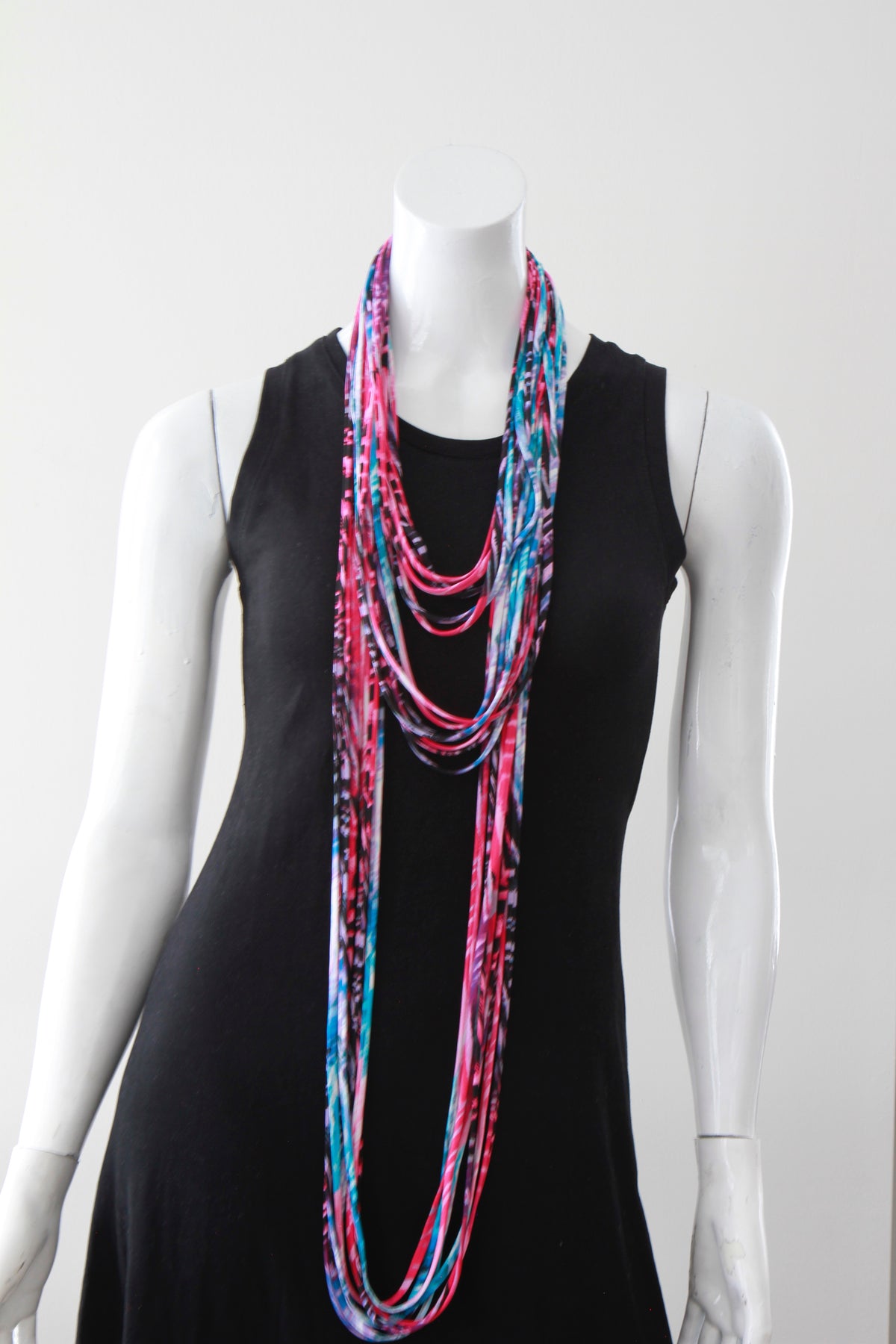 Bright Infinity Scarf Necklace in &#39;Bubble Gum&#39;