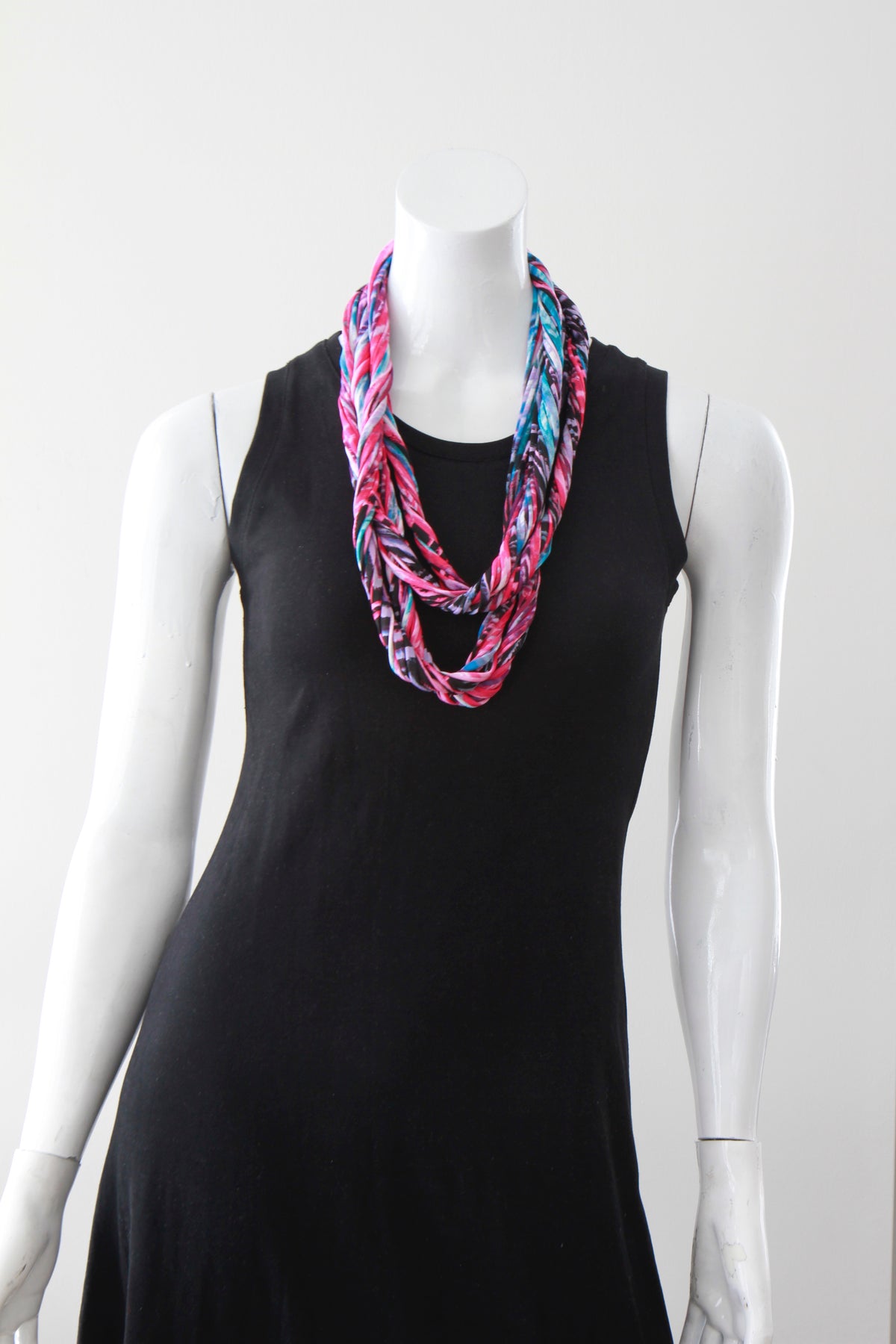 Bright Infinity Scarf Necklace in &#39;Bubble Gum&#39;