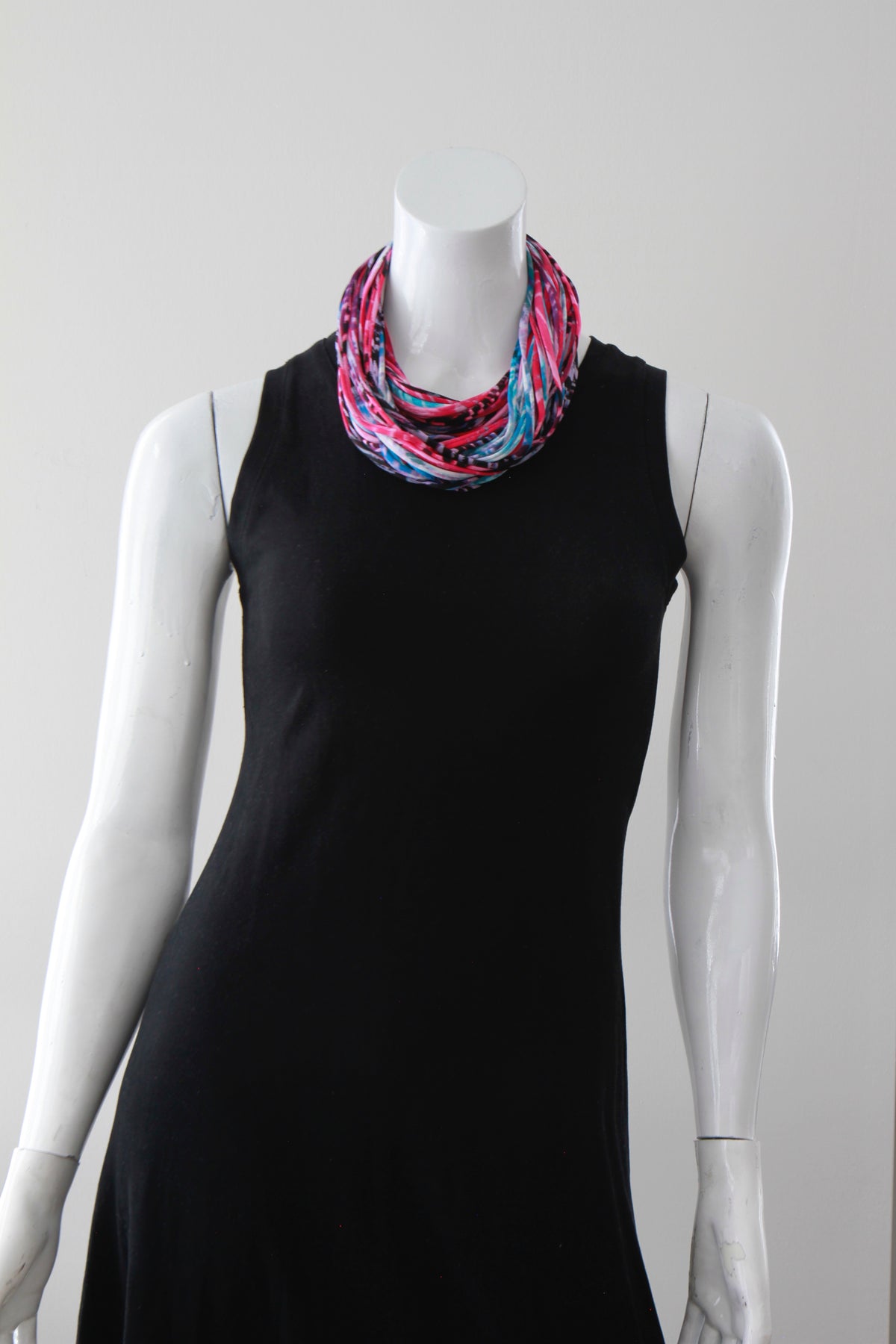 Bright Infinity Scarf Necklace in &#39;Bubble Gum&#39;