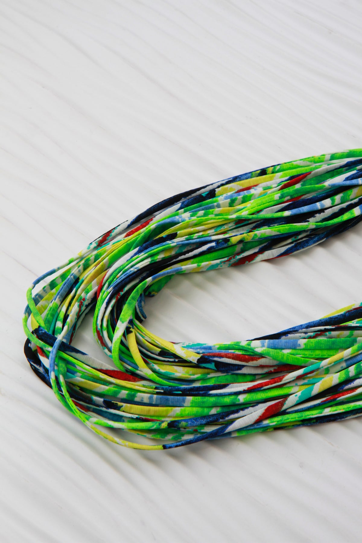 RED AND GREEN MULTI-COLORED INFINITY SCARF NECKLACE &#39;FIJI&#39;