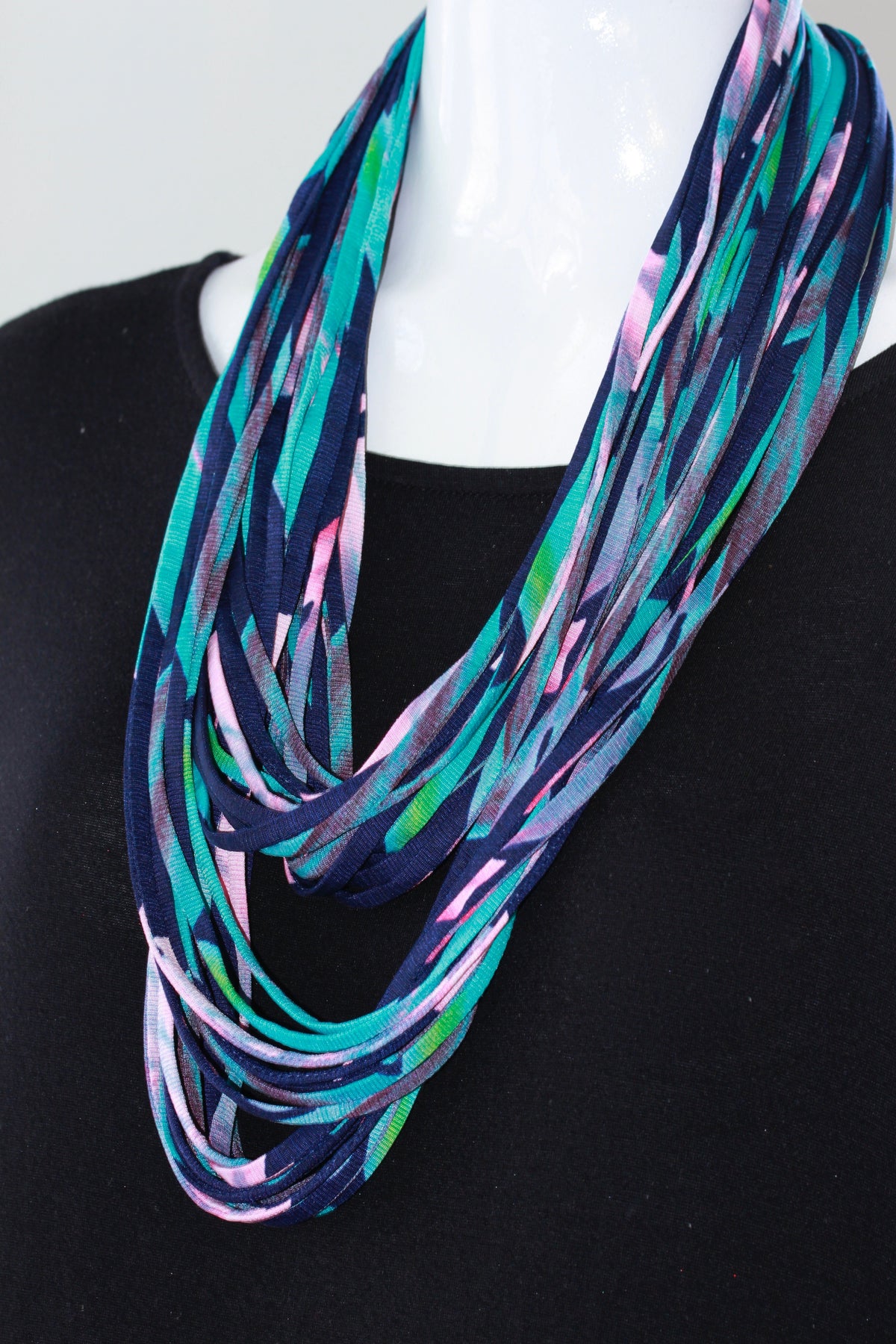 &#39;Full Bloom&#39; Multi-Coloured Infinity Scarf Necklace