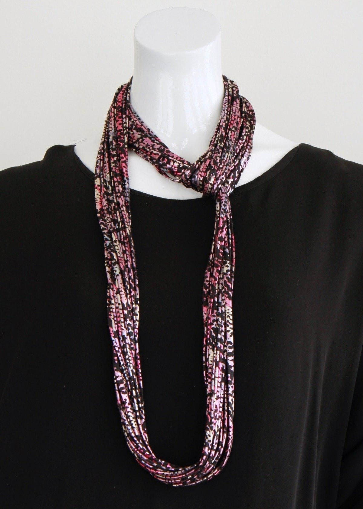 Infinity Scarf or Necklace in Multi Color iridescent Print &#39;Chameleon&#39;