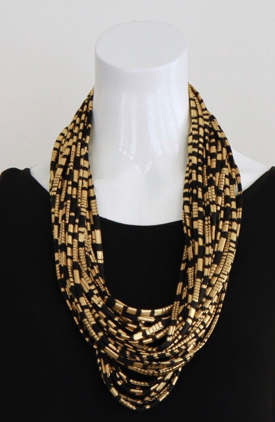 Gold and Black Infinity Scarf &#39;Glam Goddess&#39;