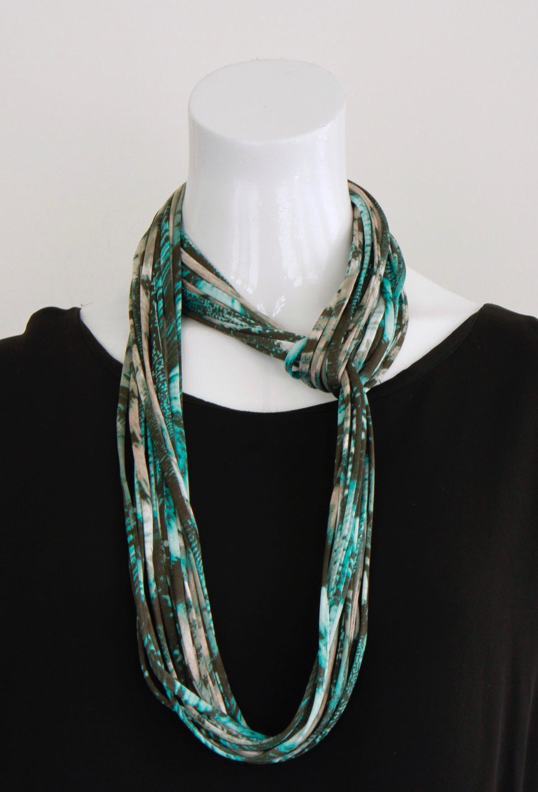 Turquoise Infinity Scarf or Necklace &#39;Crystal Clear&#39;