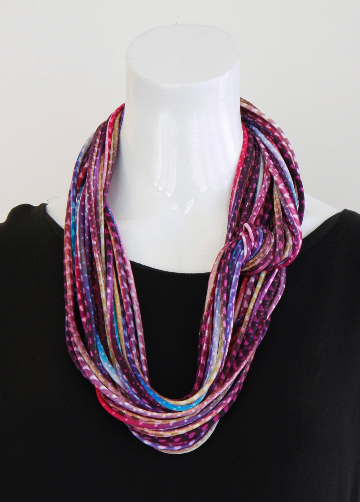 Purple Multi-Color Infinity Scarf &#39;Digital Dot&#39;