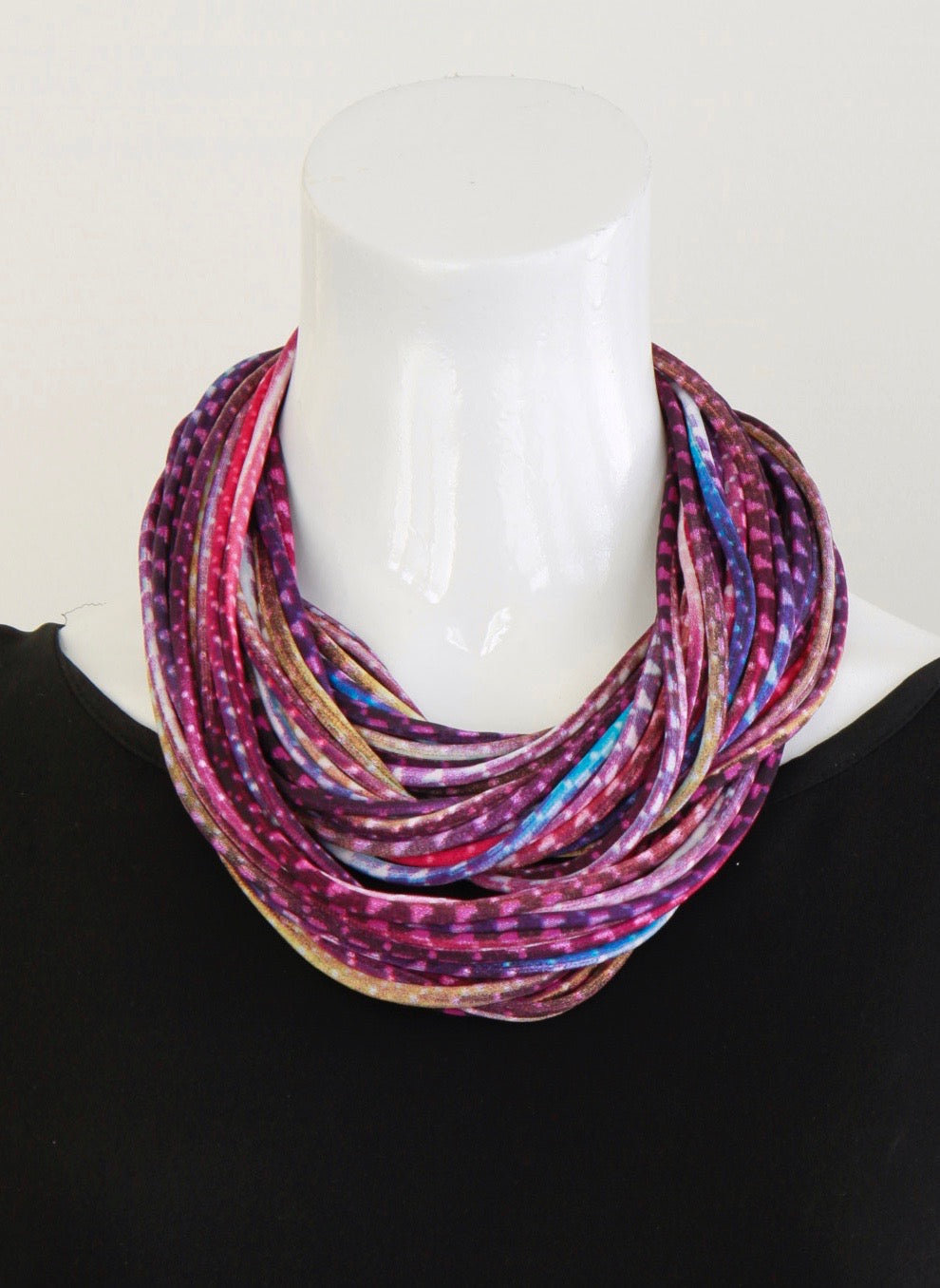 Purple Multi-Color Infinity Scarf &#39;Digital Dot&#39;