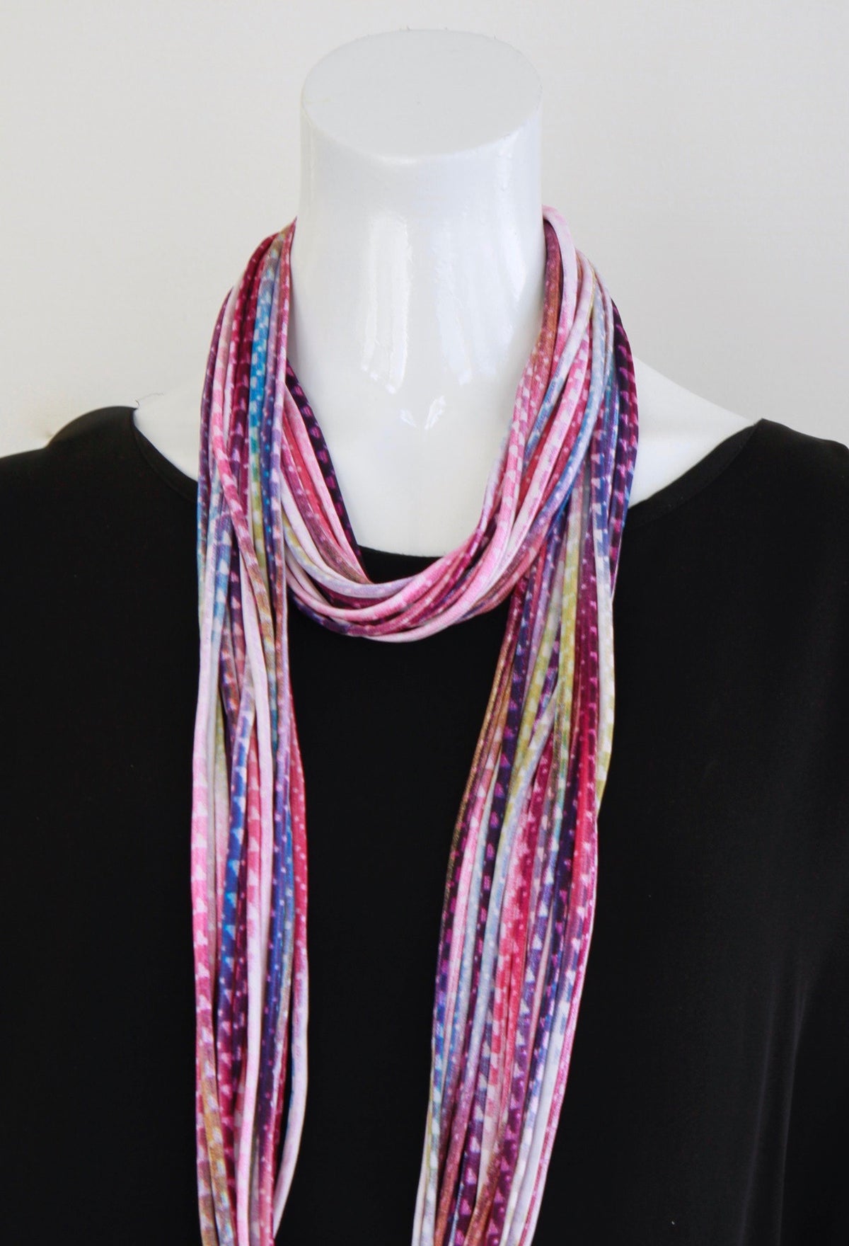Purple Multi-Color Infinity Scarf &#39;Digital Dot&#39;