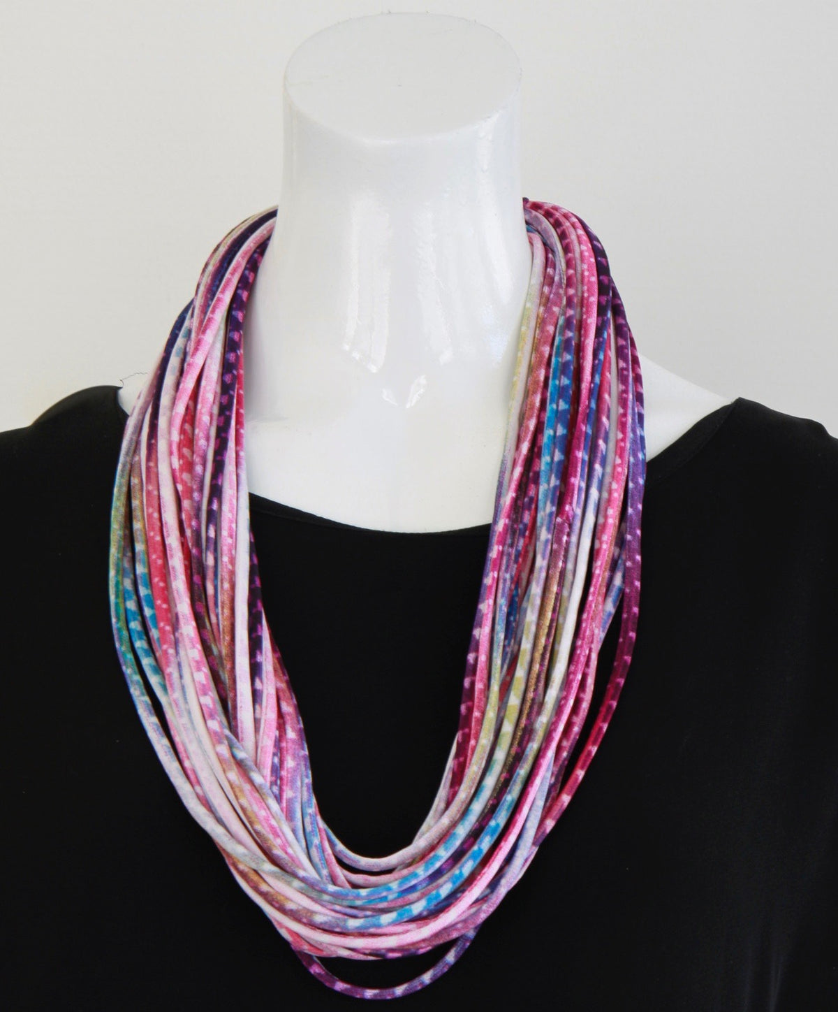 Purple Multi-Color Infinity Scarf &#39;Digital Dot&#39;