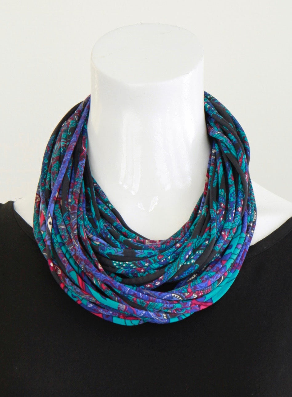 Paisley Infinity Scarf in Turquoise and Purple &#39;Paisley&#39;