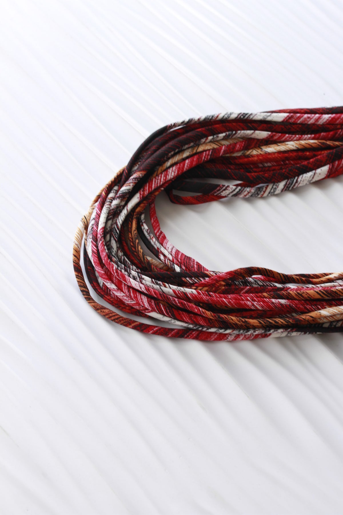 Infinity Scarf in Burgundy Multi-Color Print &#39;Red Burgundy&#39;