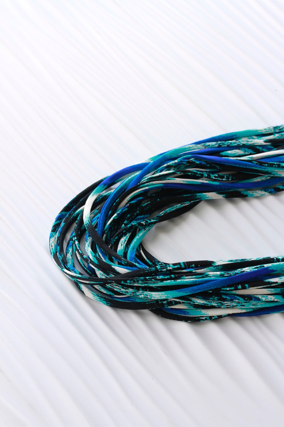 Blue and Turquoise Scarf Necklace &#39;Blue Crush&#39;