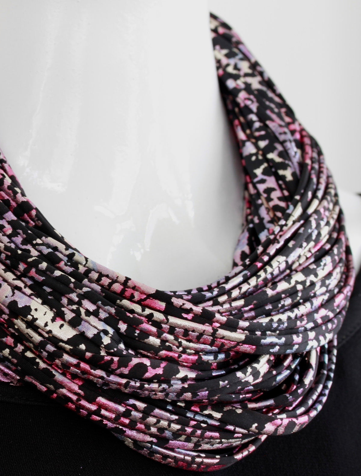 Infinity Scarf or Necklace in Multi Color iridescent Print &#39;Chameleon&#39;