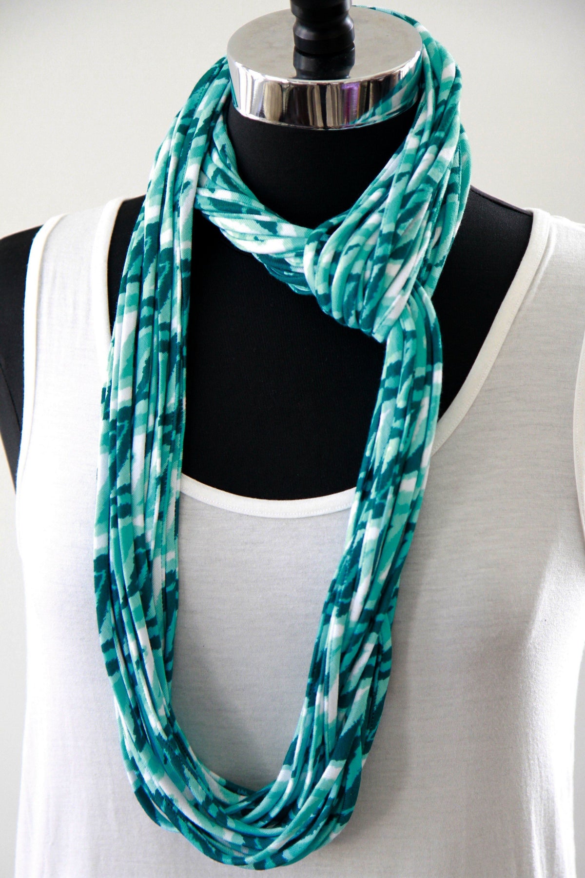 Turquoise Scarf Necklace &#39;Capri&#39;
